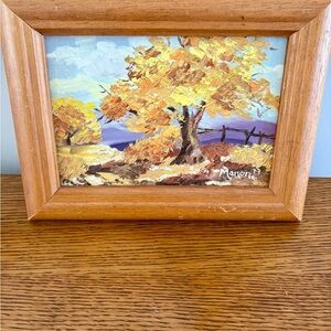 Framed Signed Autumn Landscape Painting